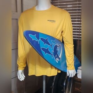 Patagonia Surf Activism Capilene Cool Daily Long Sleeve In Saffron Color Sz XL